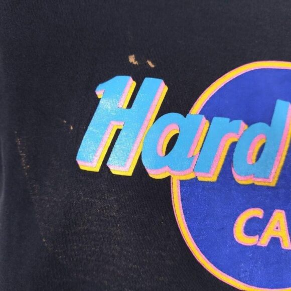 Vintage Hard Rock Cafe T Shirt Mens Size Small Black 90s Las Vegas Made In USA - Picture 3 of 8
